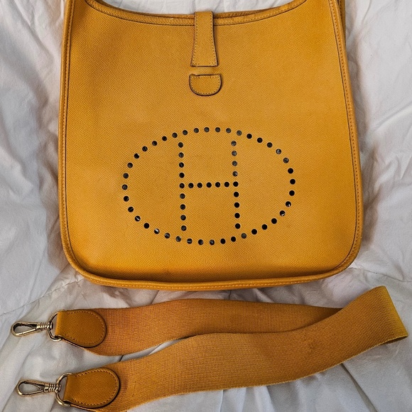 HERMÈS ORANGE CLEMENCE EVELYNE I GM - Picture 3 of 13